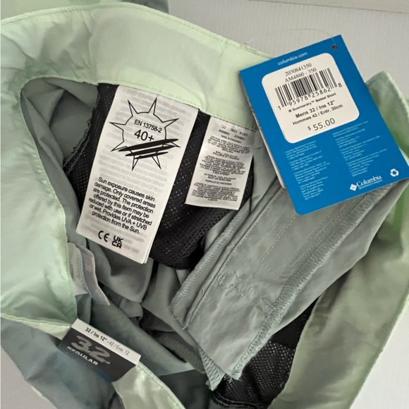 Columbia Summerdry Unlined WaterRepellent ColorBlock Adjustable Belt Nylon Short - Picture 12 of 12